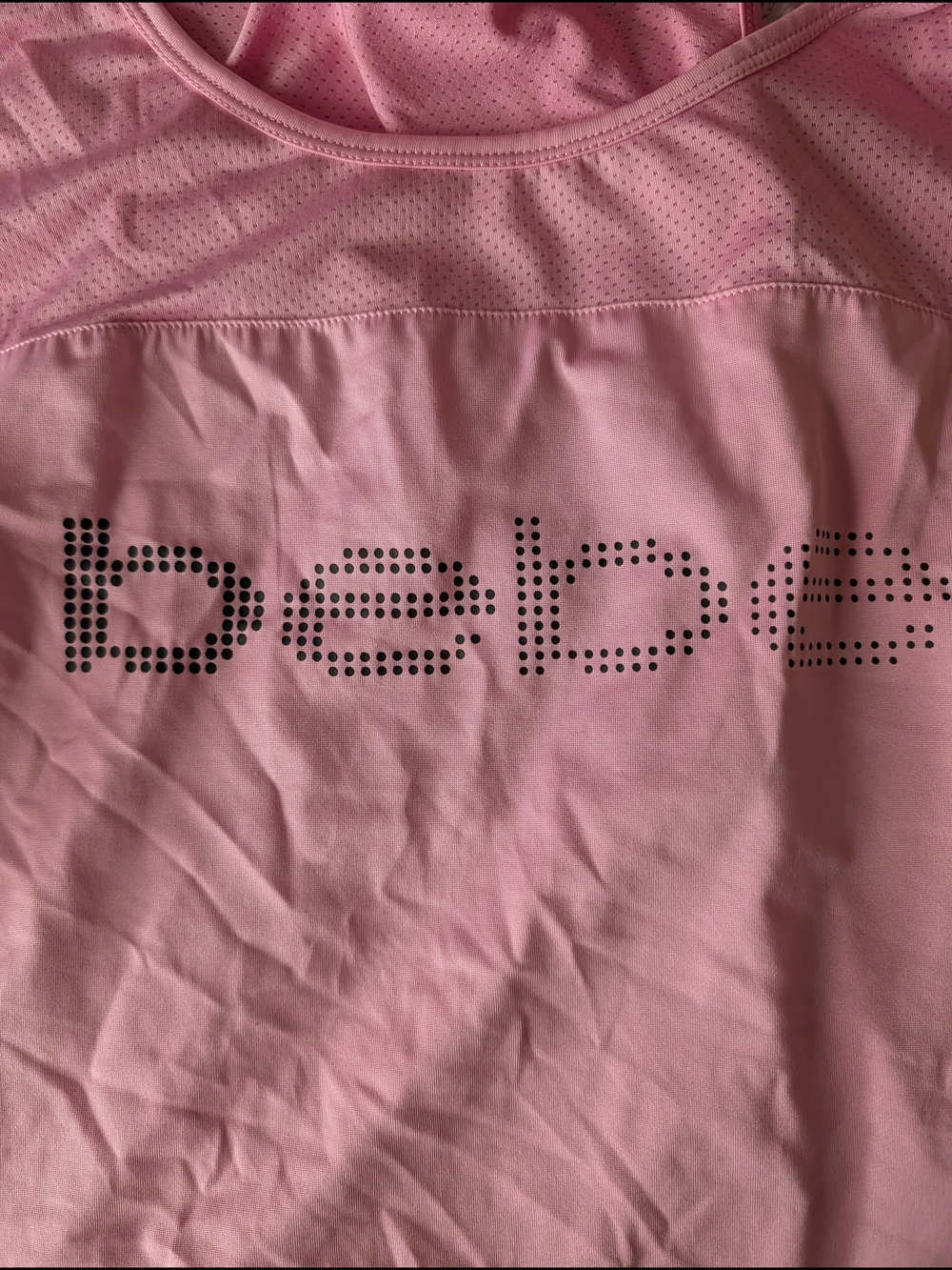 bebe Pink Logo Tank Top